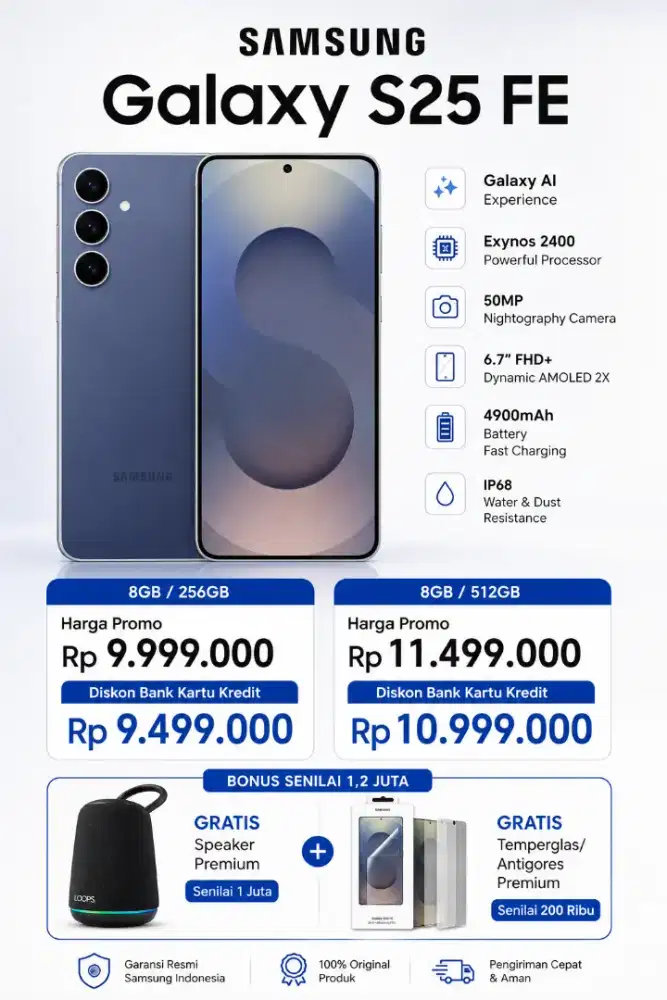 SAMSUNG GALAXY S25 FE DISKON 2 JUTA BONUS 1,2 JUTA