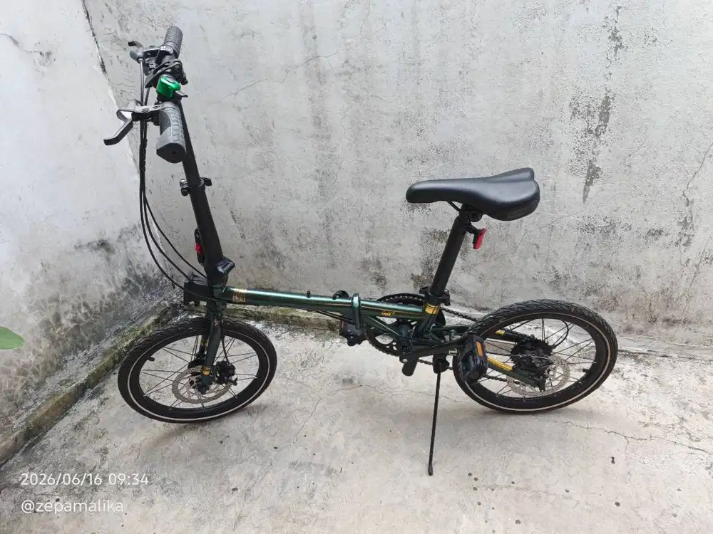 ELEMENT TROY Sepeda Lipat 16 UV CHROME GREEN edition 8 speed