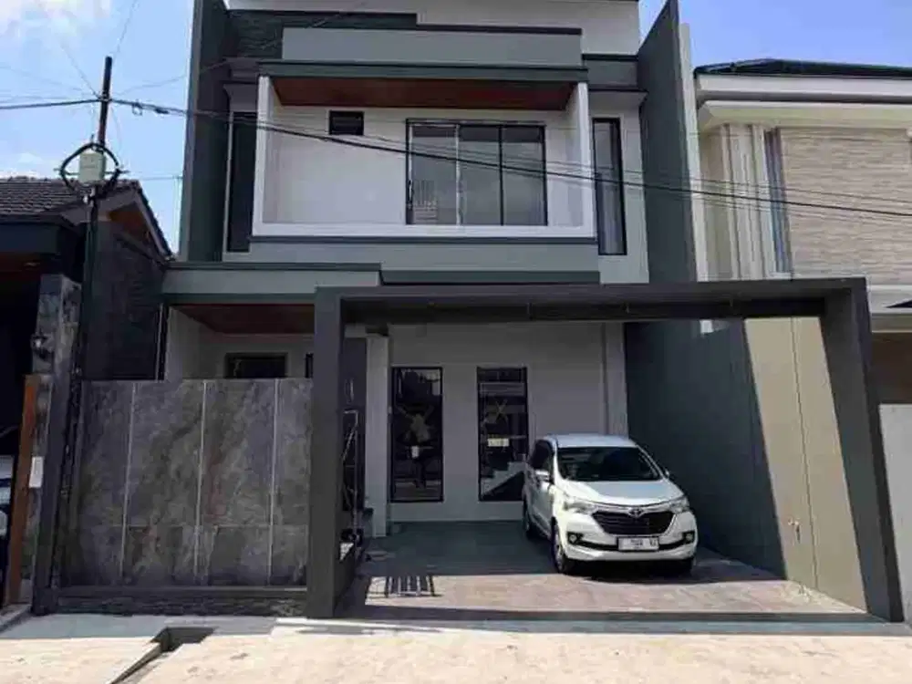RUMAH MEWAH 2 LANTAI TROPIS KONTEMPORER MODERN DI PURWOMARTANI SLEMAN
