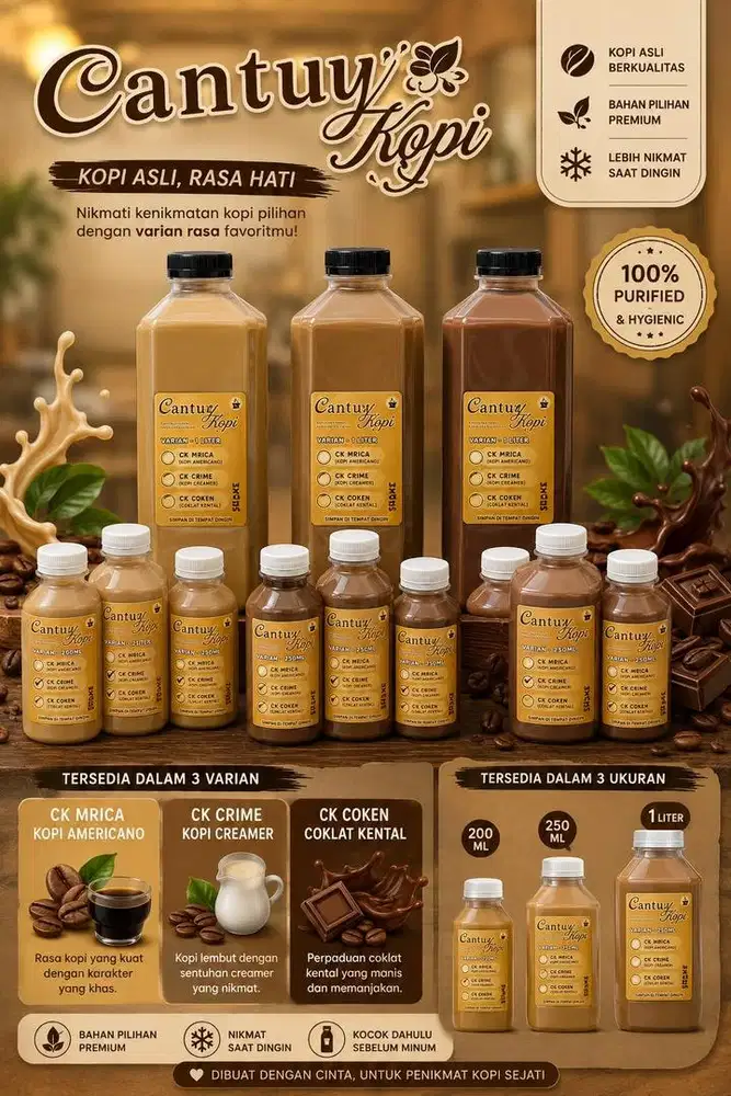 Minuman kopi dan coklat dingin enak