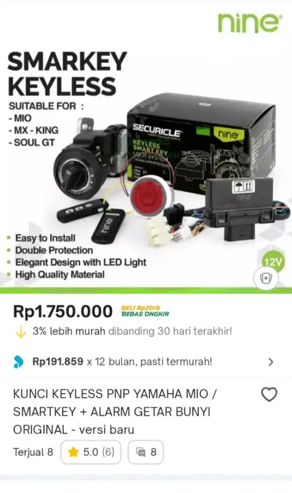Konci kontak keyless