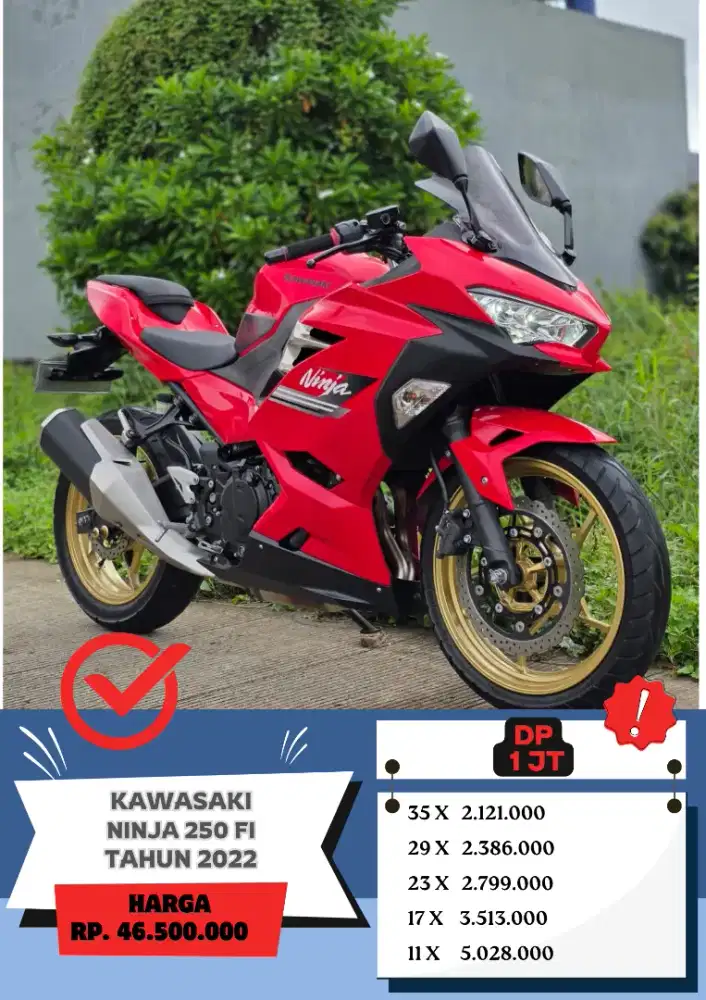Kawasaki Ninja 250 FI Tahun 2022 KM 6000