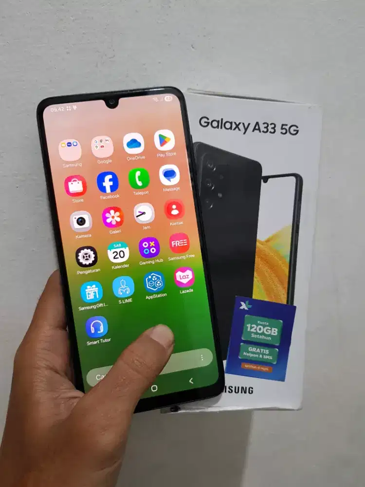 Samsung A33 5g ram 8/256gb lengkap murmer normal