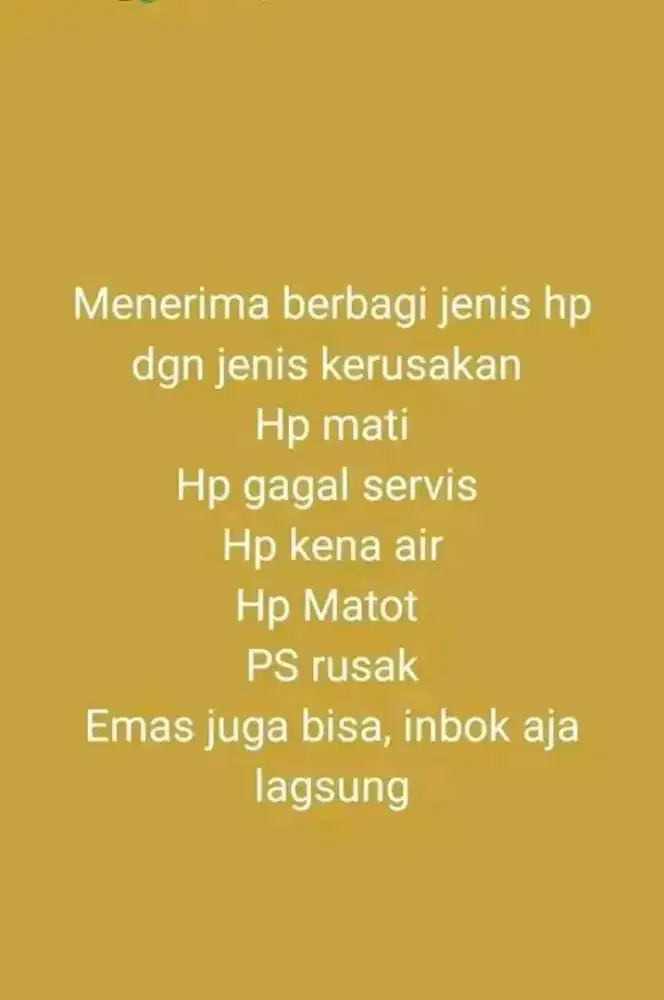 Di cari hp rusak nya