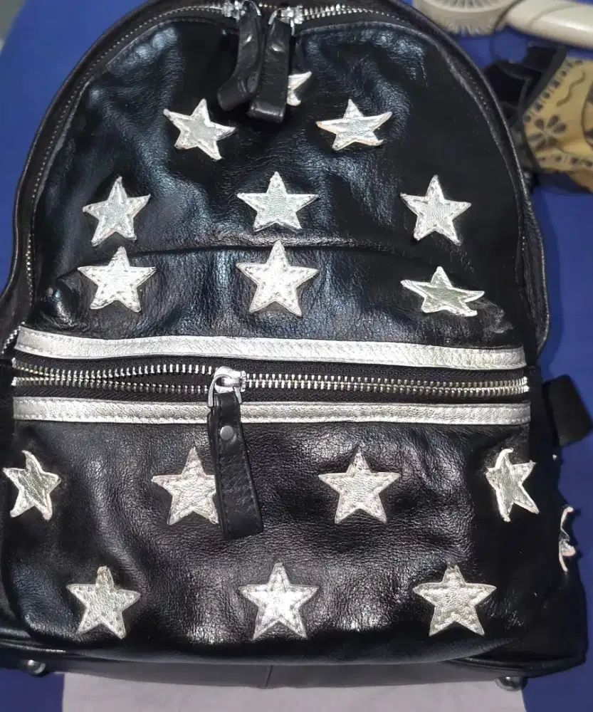 ransel asli kulit hitam