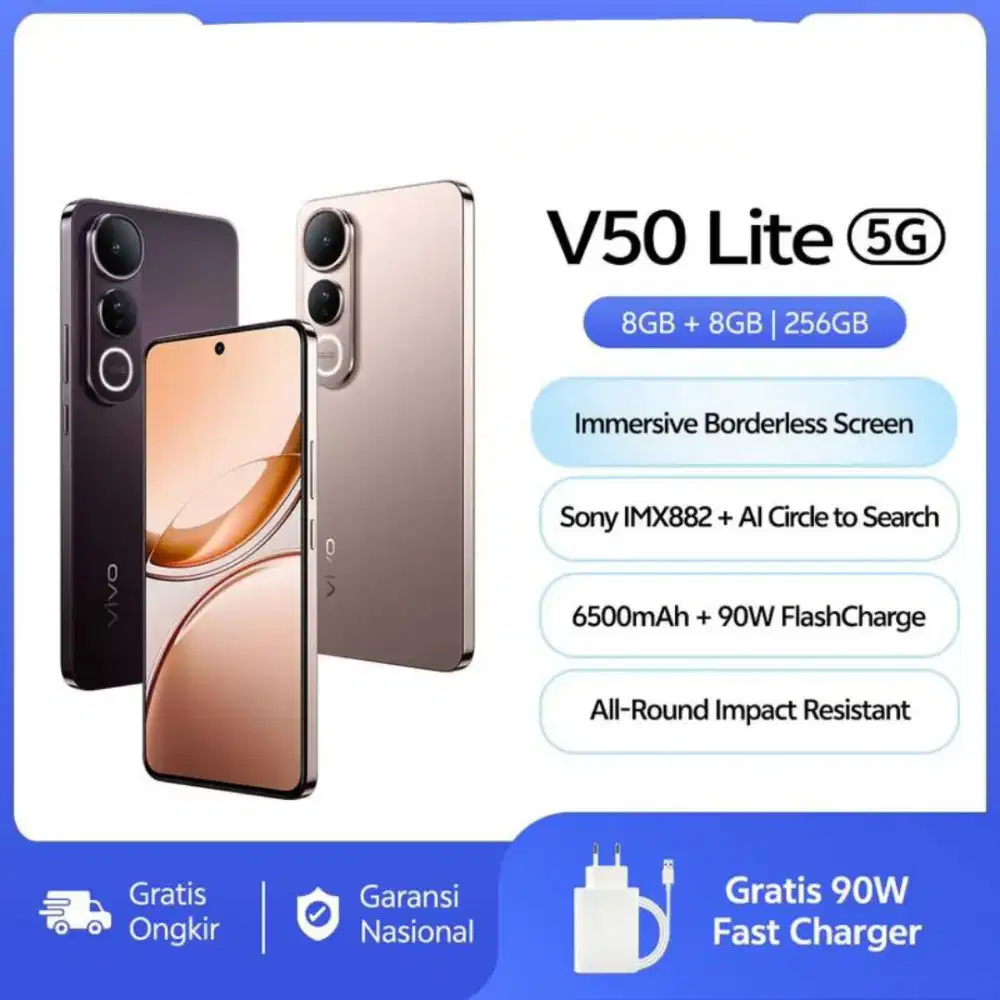 Vivo V50 Lite 5G 8/256 gb New Garansi Resmi