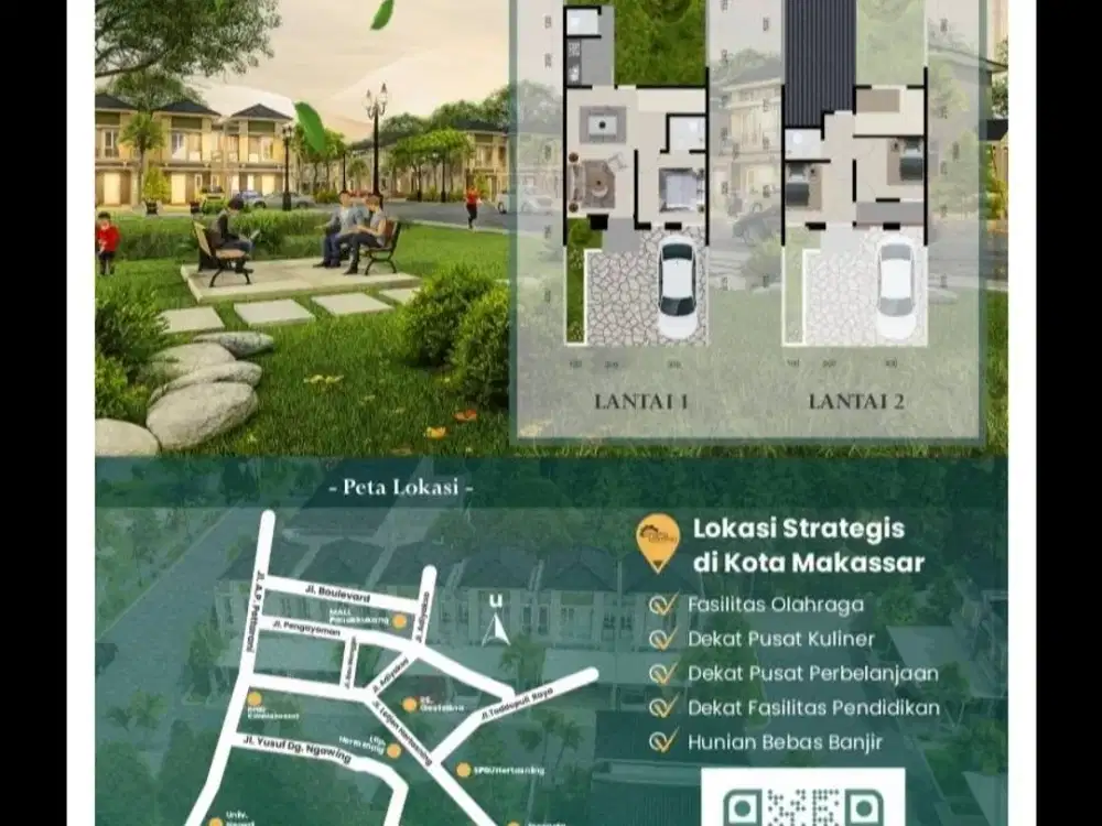 Anging Mammiri Residence Hertasning Baru Type 69/88 Rp. 1.403.000.000 T69/90 Rp. 1.421.000.000 Dan Banyak Type lainnya