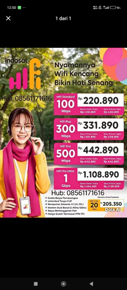 PROMO WIFI HIFI INDOSAT BERASA KONEKSI NYA