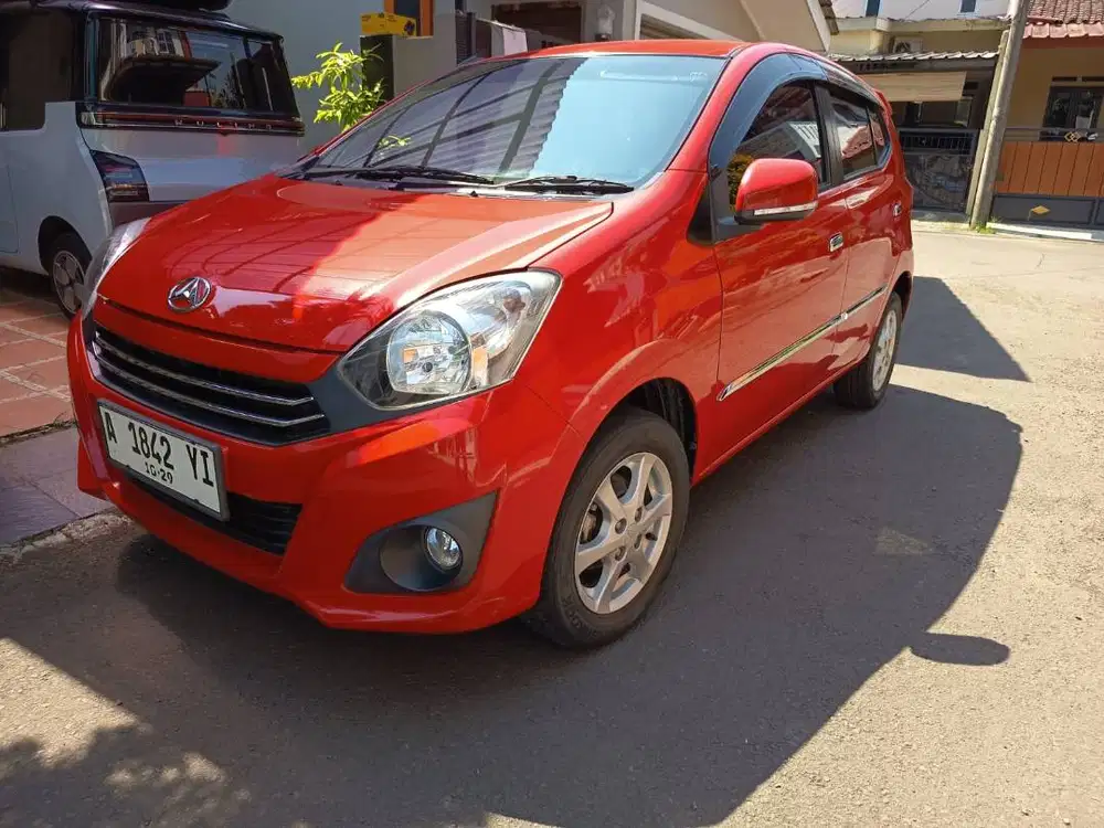 Ayla X 1.0 Manual 2019 Merah, KM 15 Ribu, Pajak Panjang