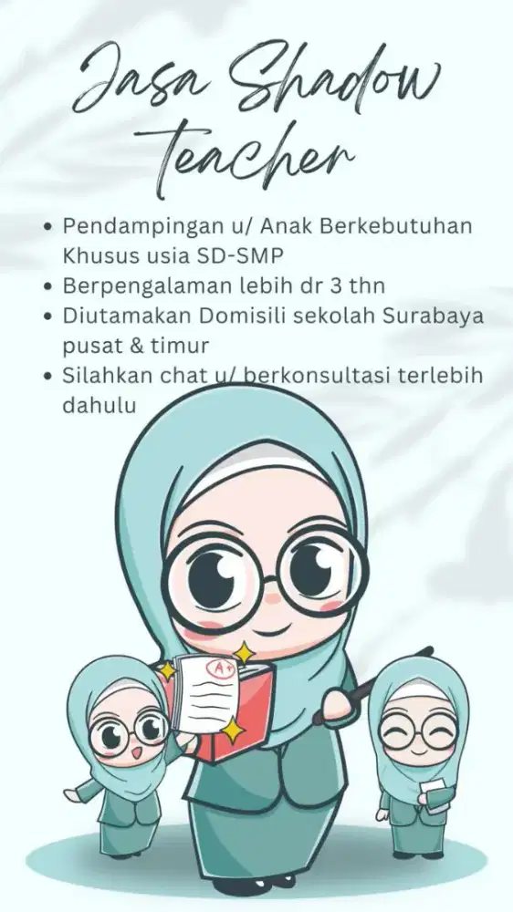 Jasa Pendampingan Belajar / Shadow Teacher
