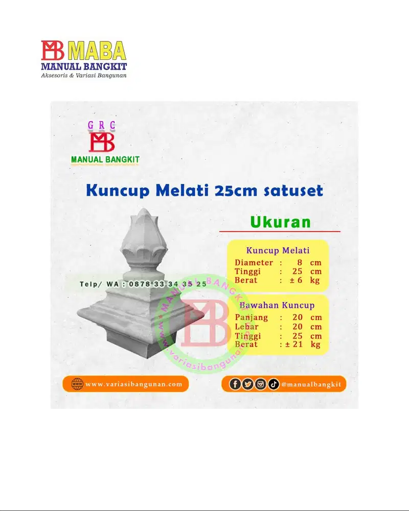 Kuncup Melati 25cm Satuset
