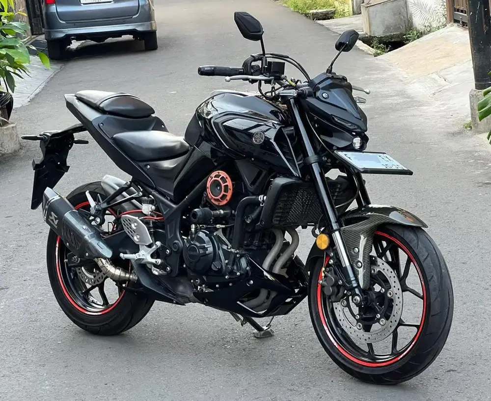 Yamaha MT25 new low KM 14rb alien face hitam 2020 mt-25