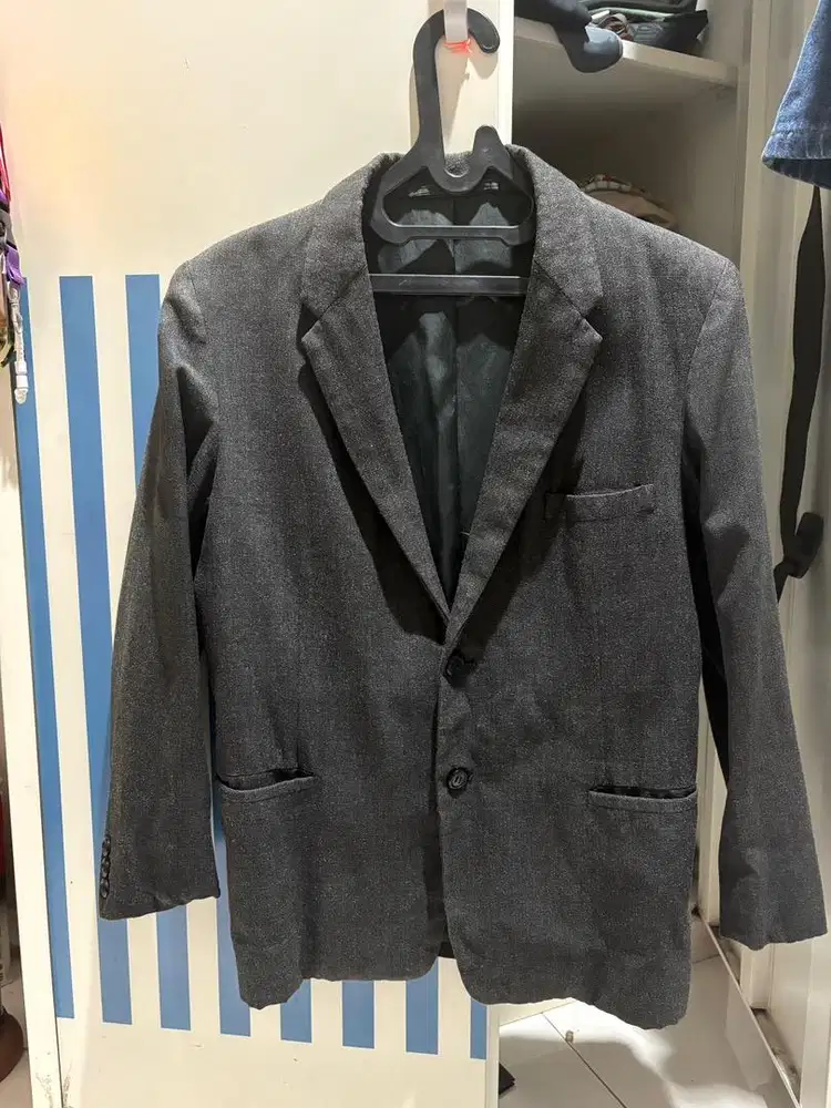 Jas Pria Abu Tua Textured