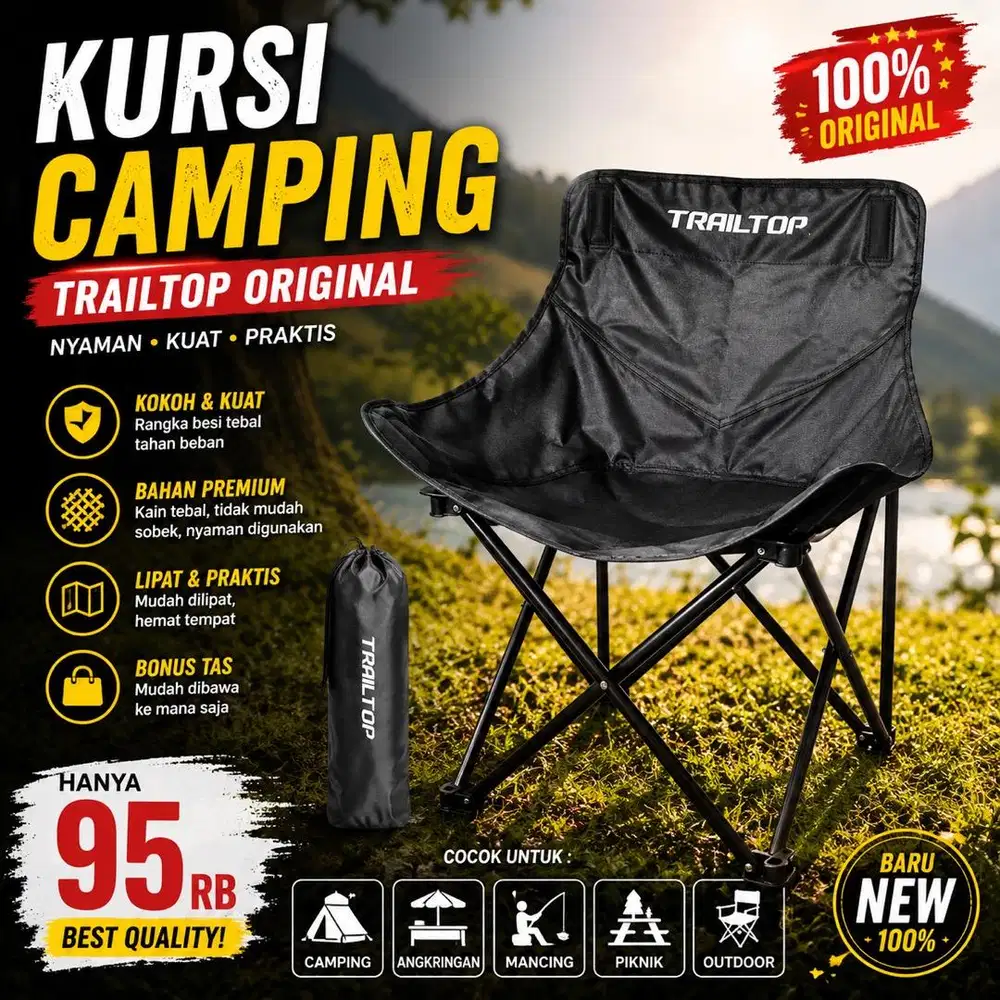 KURSI CAMPING / KURSI ANGKRINGAN TRAILTOP ORIGINAL – NEW 100%