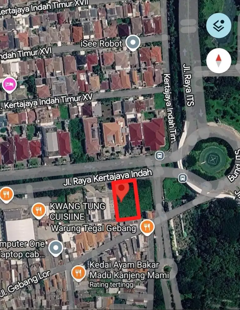 35JT/M2! DIJUAL KAVLING KOMERSIAL RAYA KERTAJAYA INDAH NOL JALAN RAYA