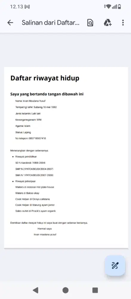 Mencari pekerjaan
