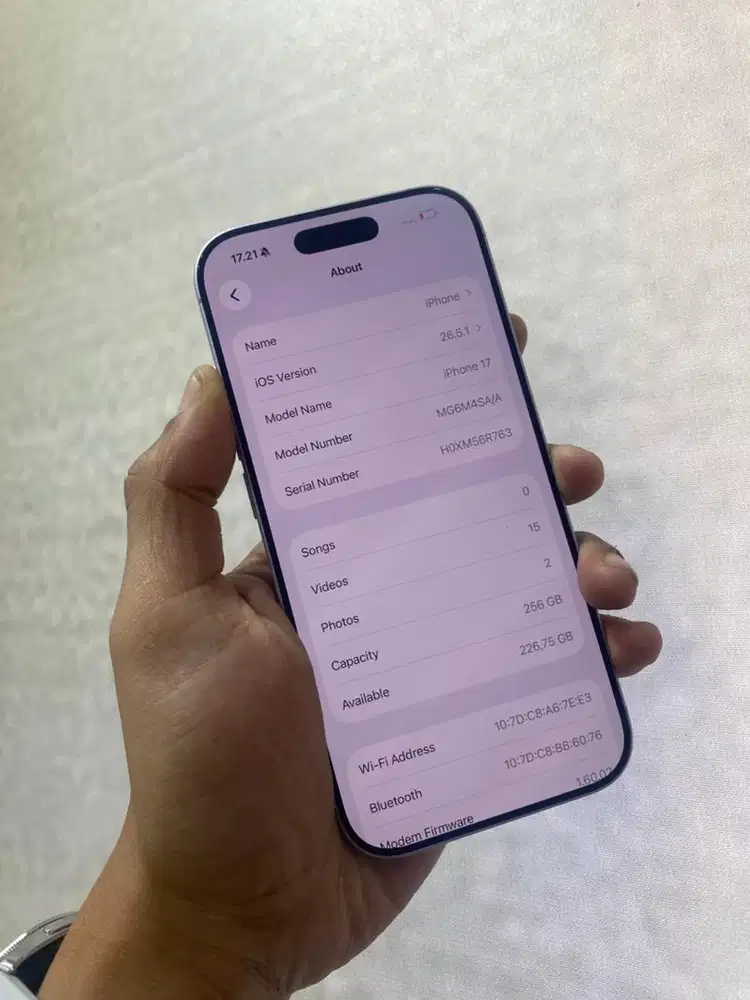 iphone 17 256 lavender second ibox