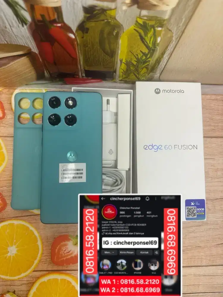 Hp Motorola Edge 60 Fusion 12/256 Resmi Indonesia belum aktif open dus