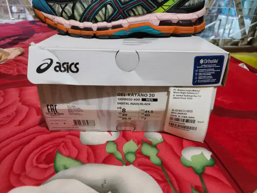 Sepatu Sneakers Asics x Kenzo Size 40