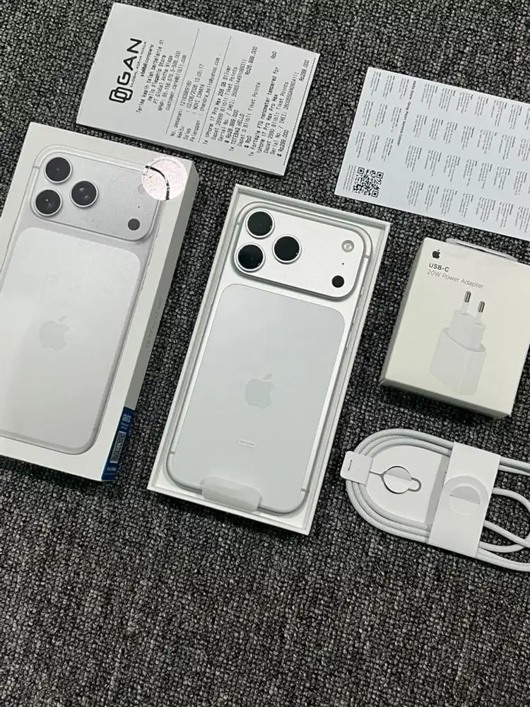 Iphone 17 pro max 256gb ibox baru 3 minggu silver