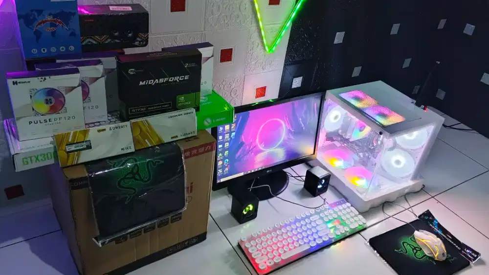 Komputer PC gaming full set siap pakai!!!