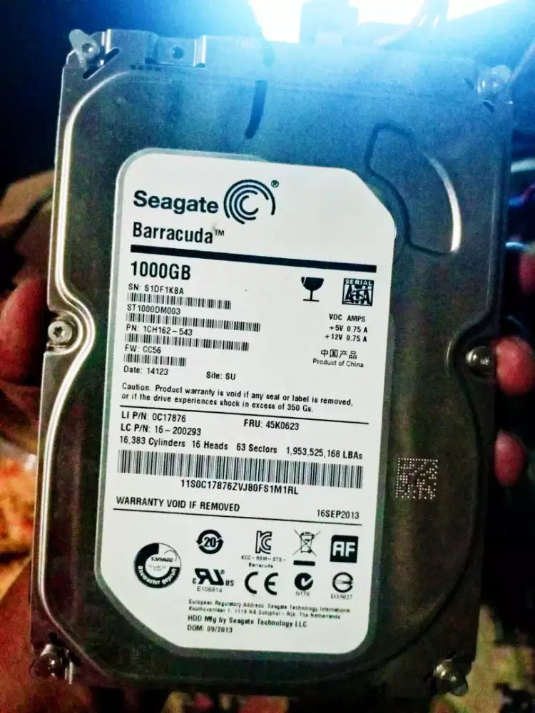 HARDISK SATA3 3,5' 1TB / 1000GB FOR PC/CCTV GOOD CONDITION JAKSEL
