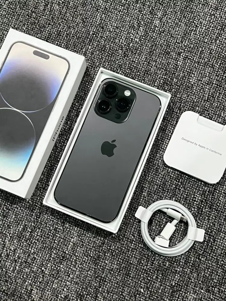 Iphone 14 pro 128gb black resmi anti blokir fullset