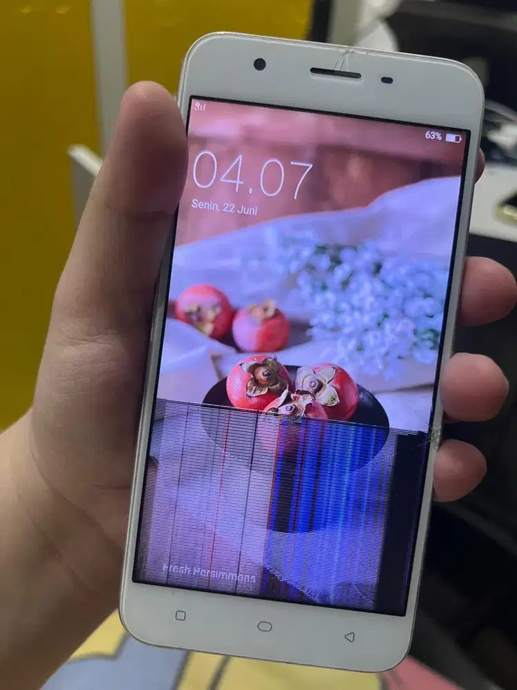 oppo a39 minus 1/2 layar bawah garis garis