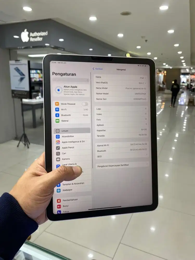 ipad air gen 5 64gb wifi cell garansi ibox
