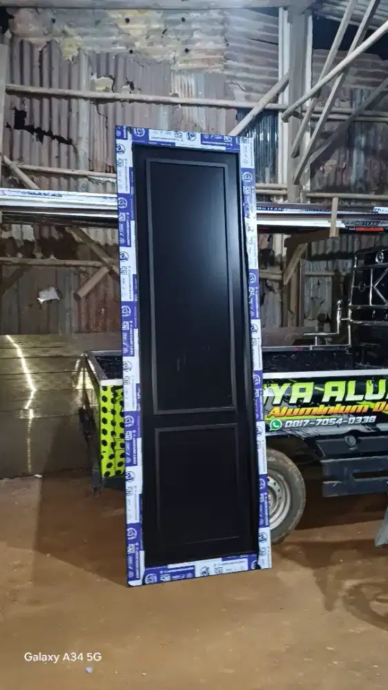 Jual kusen pintu satu dan pintu dua dari bahan aluminium dan kayu