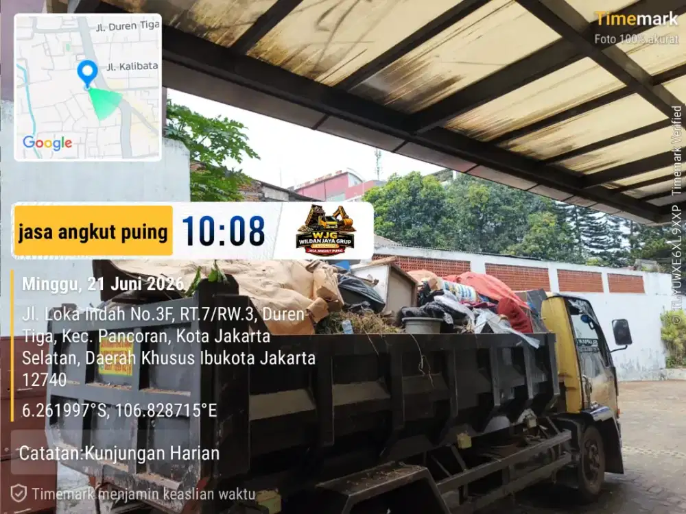 Jasa buang puing dan angkutan sampah