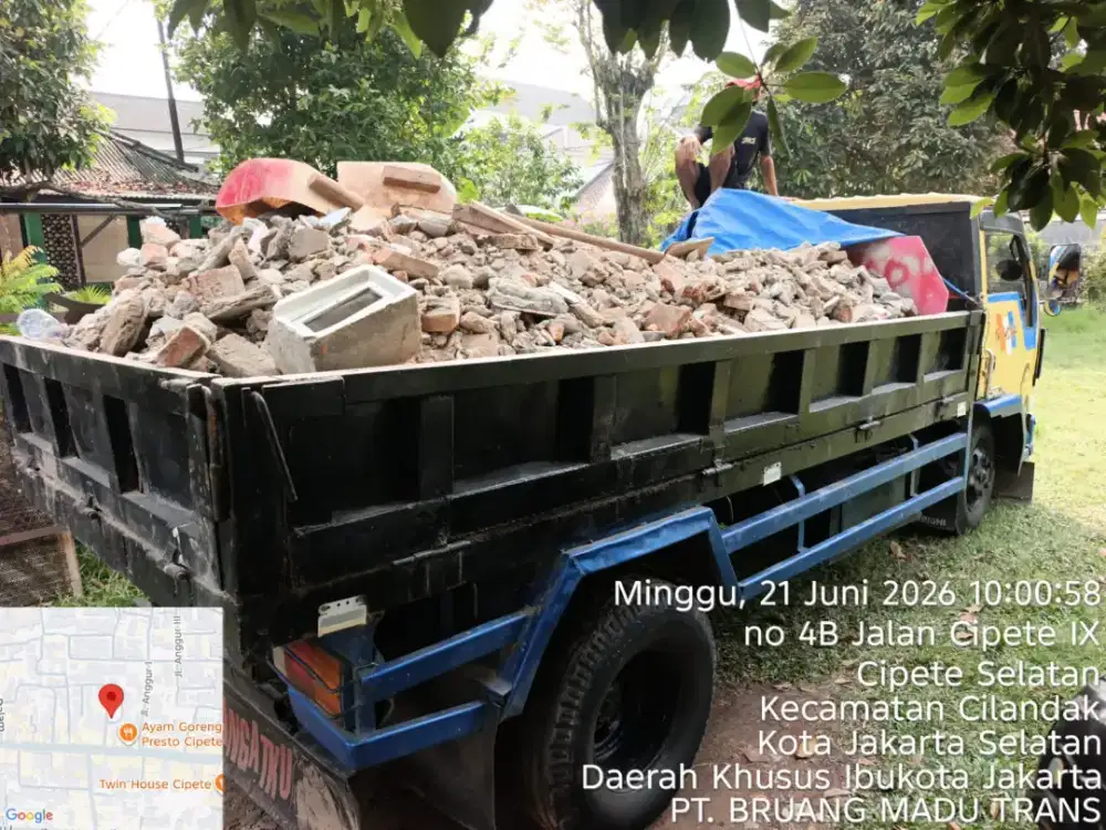 Jasa buang puing dan buang tanan sampah