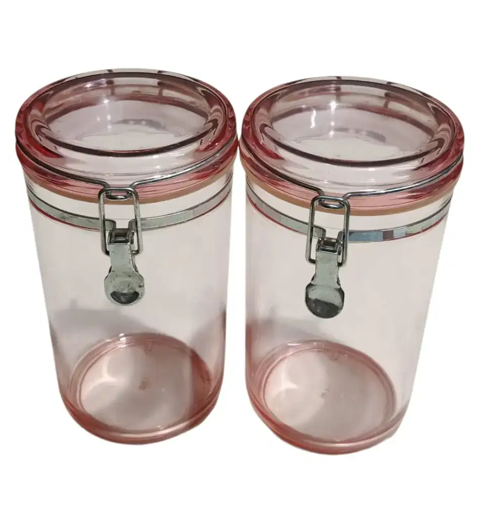 Toples kedap udara acrylic 2 tinggi + 3 pendek made in Taiwan