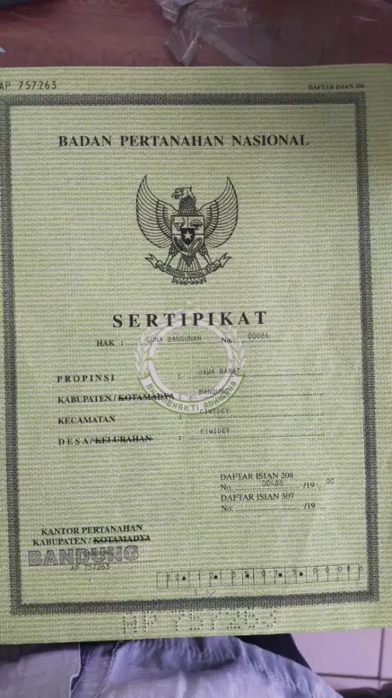 Dijual ruko pasar Cibeureum ciwidey