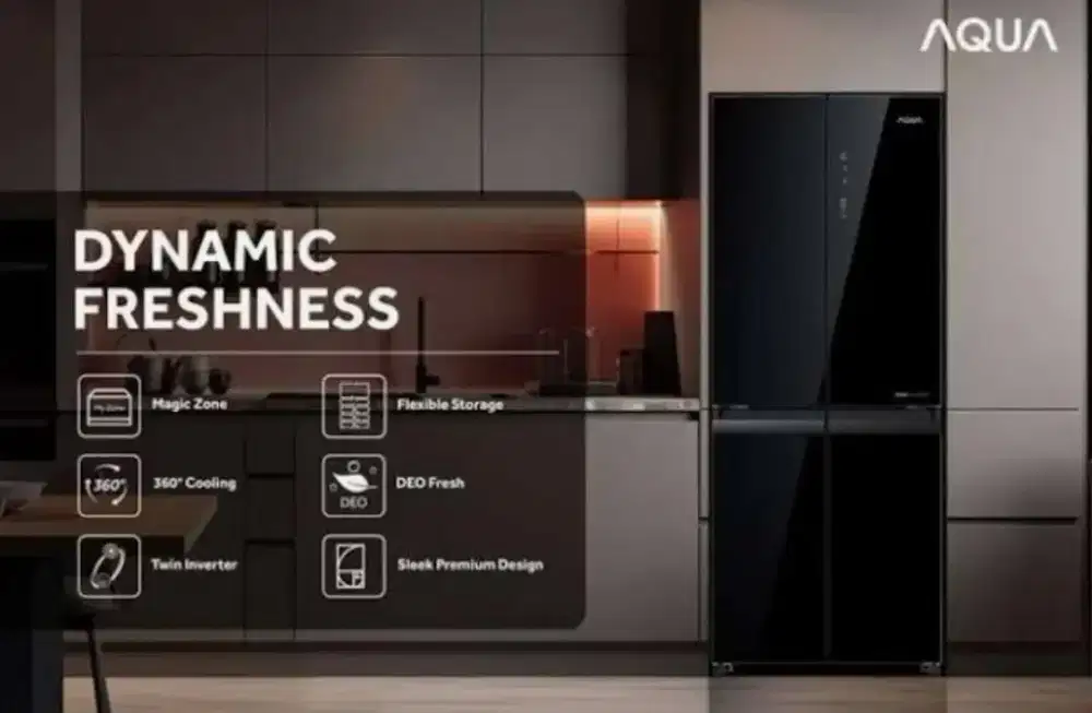 Kulkas Multidoor Aqua Promo Cicilan bunga0% di Atlanta Karangwulan