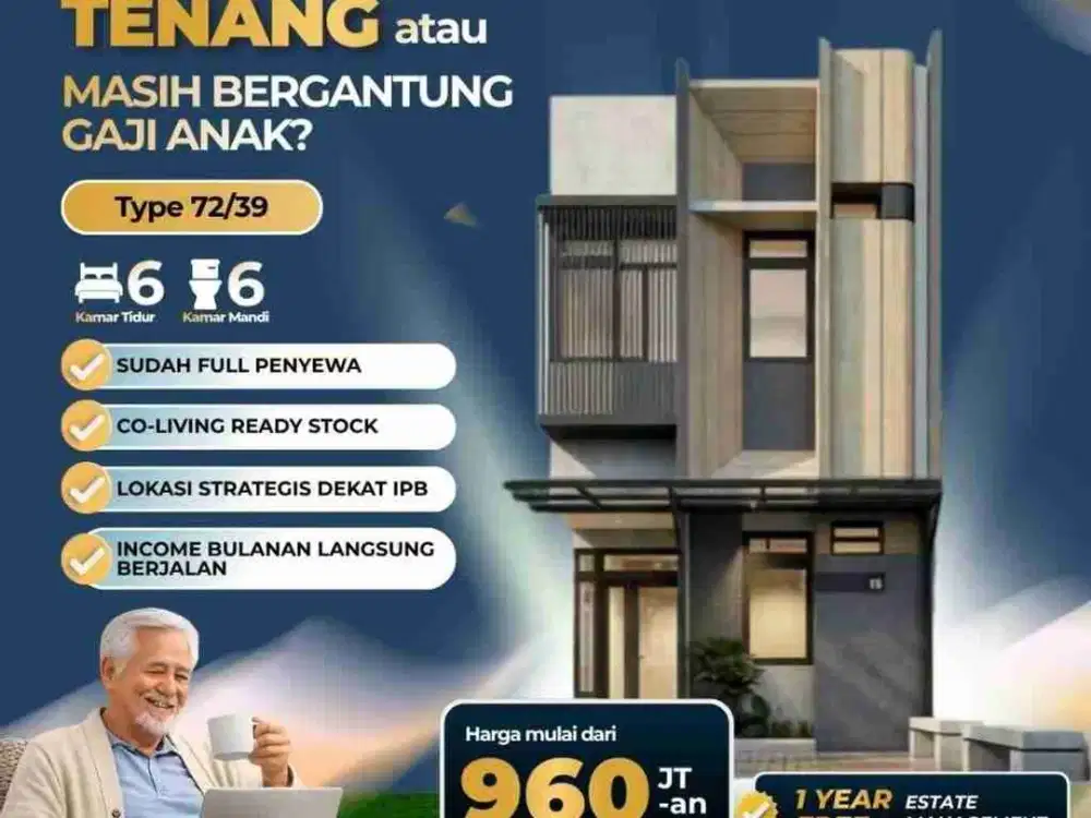 Dijual Kost di Ring 1 IPB, Occupancy Tinggi, Pasar Stabil, Fully Furnished, Free Manajemen Developer Berpengalaman