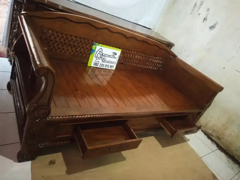 Bangku bale minimalis full kayu jati