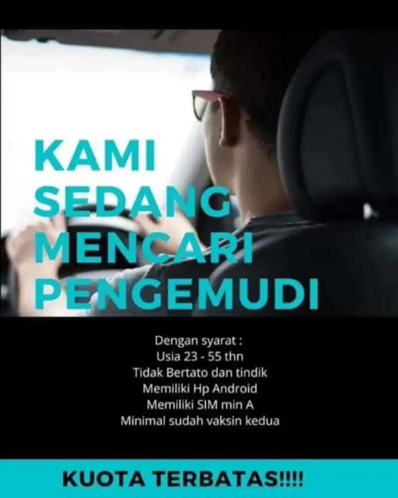Di butuhkan supir pria-wanita