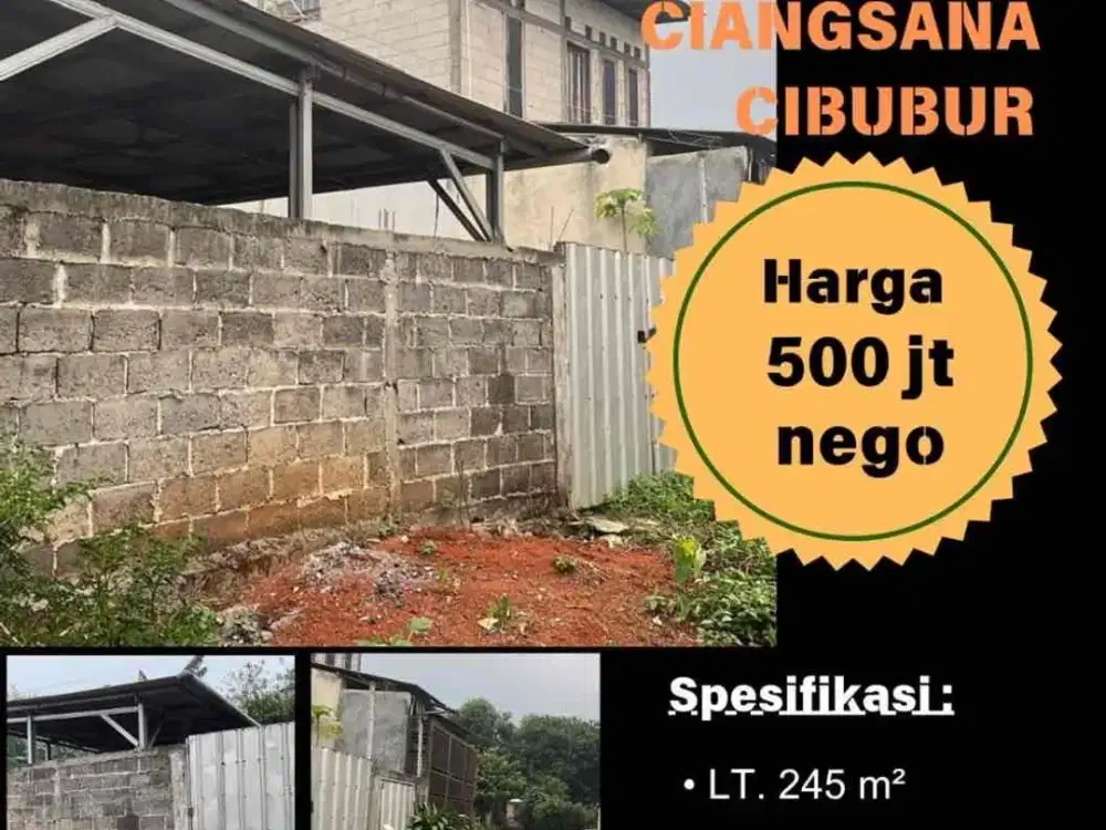 dijual tanah di ciangsana cibubur