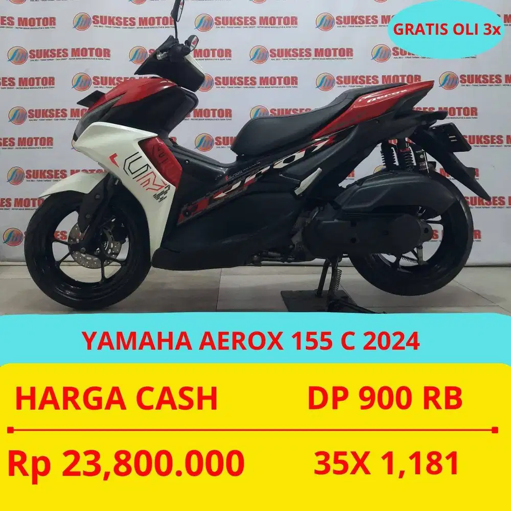 YAMAHA AEROX 155 C 2024 DP MURAH 900 RIBU GUYS