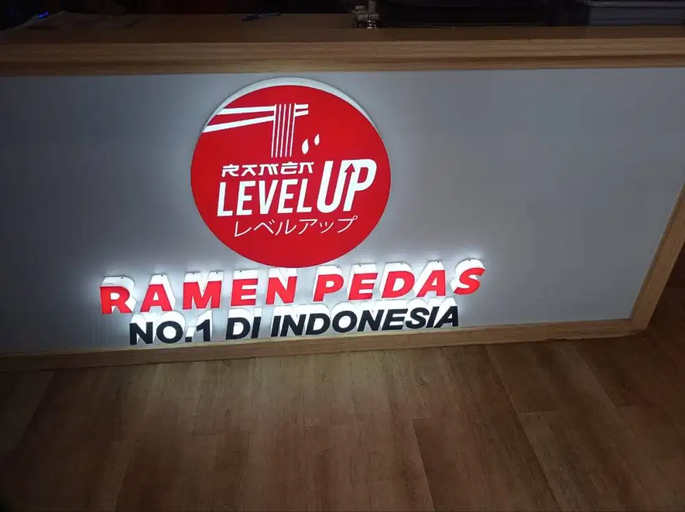 HURUF TIMBUL, PAPAN REKLAME, DISPLAY AKRILIK, NEON FLEX, NEON BOX