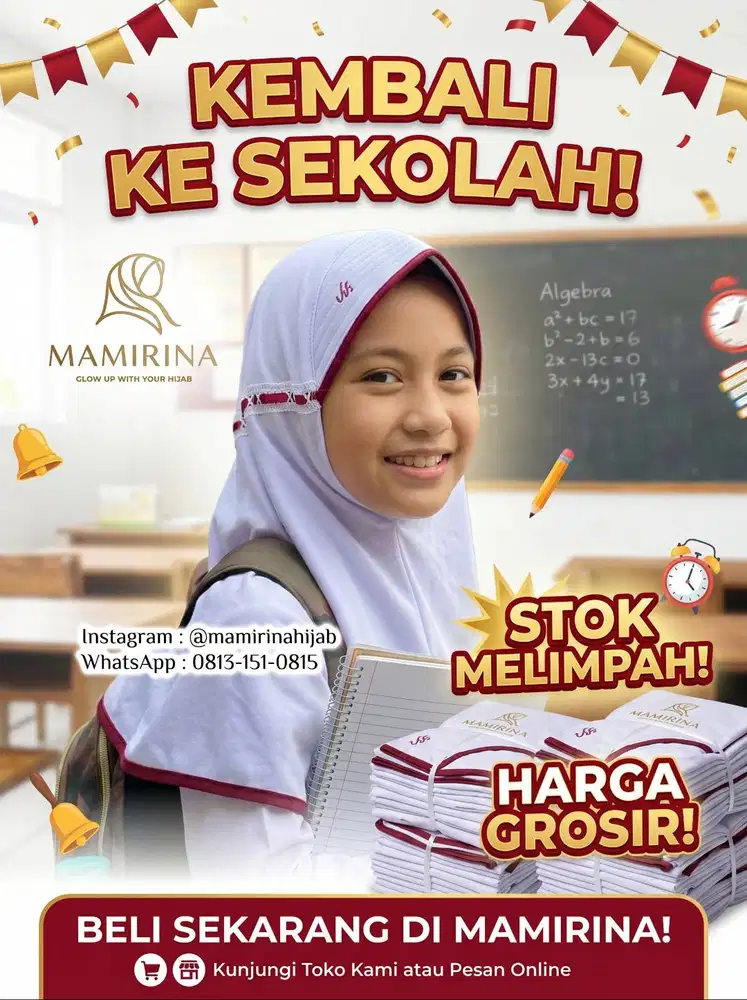Kerudung Sekolah Harga Grosir Murah Ready Stok (Harga Grosir)