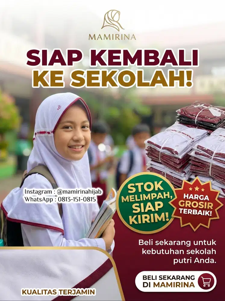 Kerudung Sekolah Harga Grosir Murah Ready Stok (Harga Grosir)