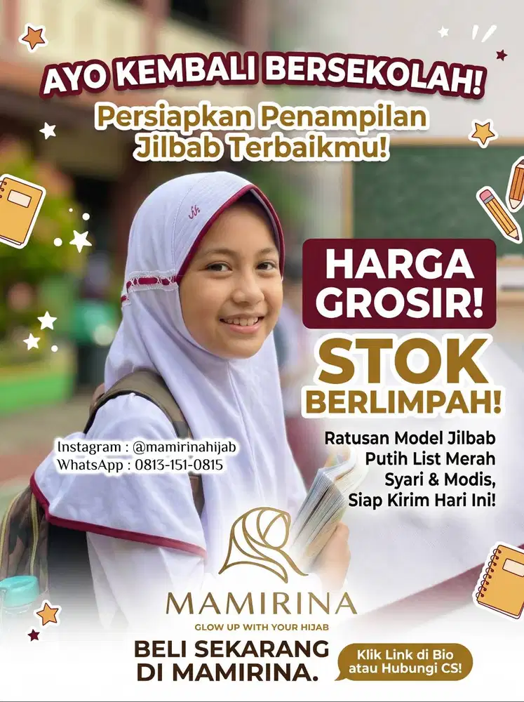 Kerudung Sekolah Harga Grosir Murah Ready Stok (Harga Grosir)