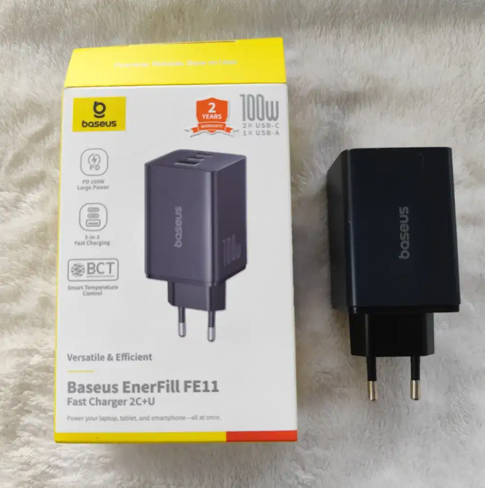 Baseus EnerFill FE11 Fast Charger 100W Support PD Laptop Tablet HP