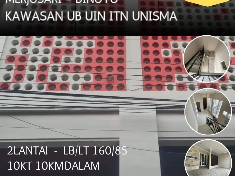Kos dijual di merjosari UB UNISMA UNITRI 10KT+10KMD Furnish 1,9M Inhouse/KPR