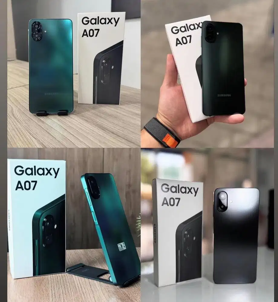 Samsung A07 4/128 black (baru) free silicon case