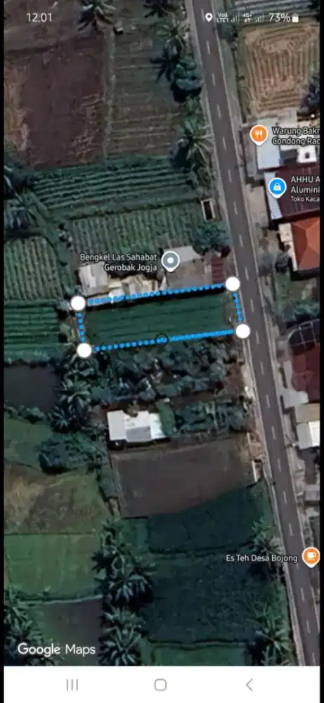 Di jual tanah strategis pinggir jalan daerah berkembang