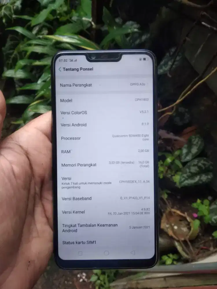 Oppo a3s ram 2/16 mulus tanpa minus