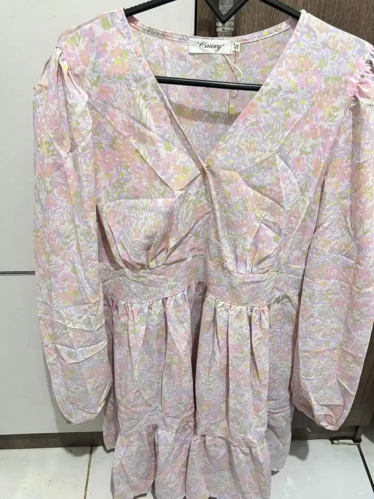 Baju dress warna pink